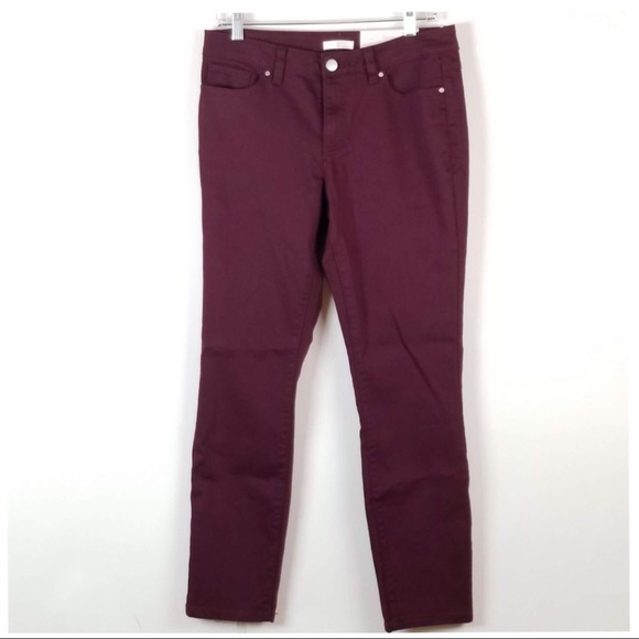 LC LAUREN CONRAD Stretch Wine Skinny Jeans NWT - Picture 4 of 8